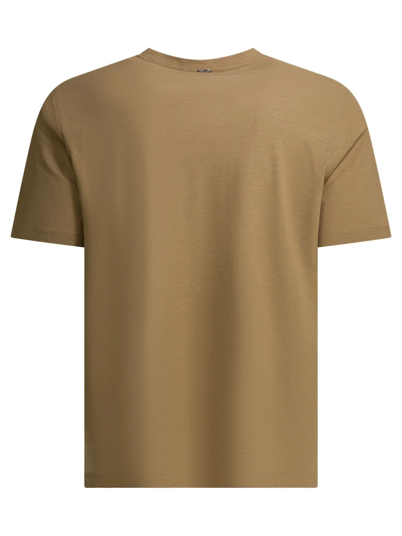 T-shirt girocollo marrone JG000166U52005 2113 HERNO 