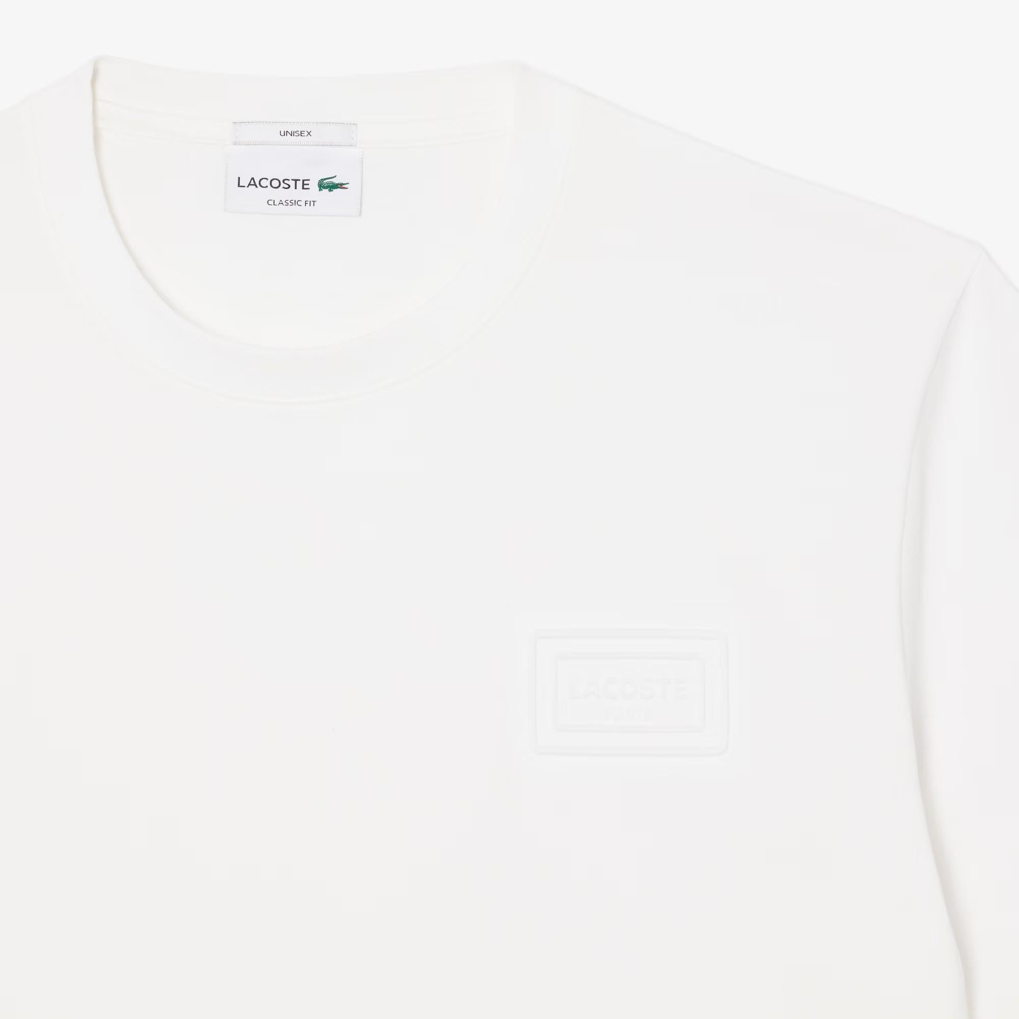 T-shirt in jersey con marchio goffrato TH0753 70V LACOSTE 