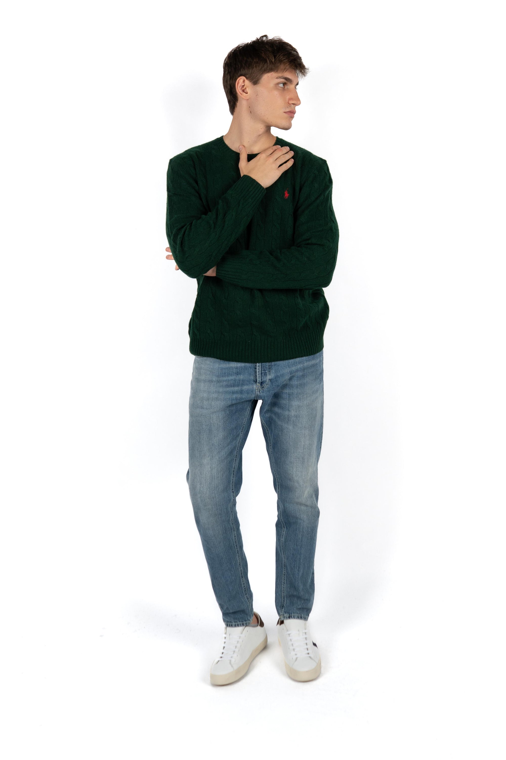 Maglia in lana e cashmere a trecce 710876762 004 POLO RALPH LAUREN 