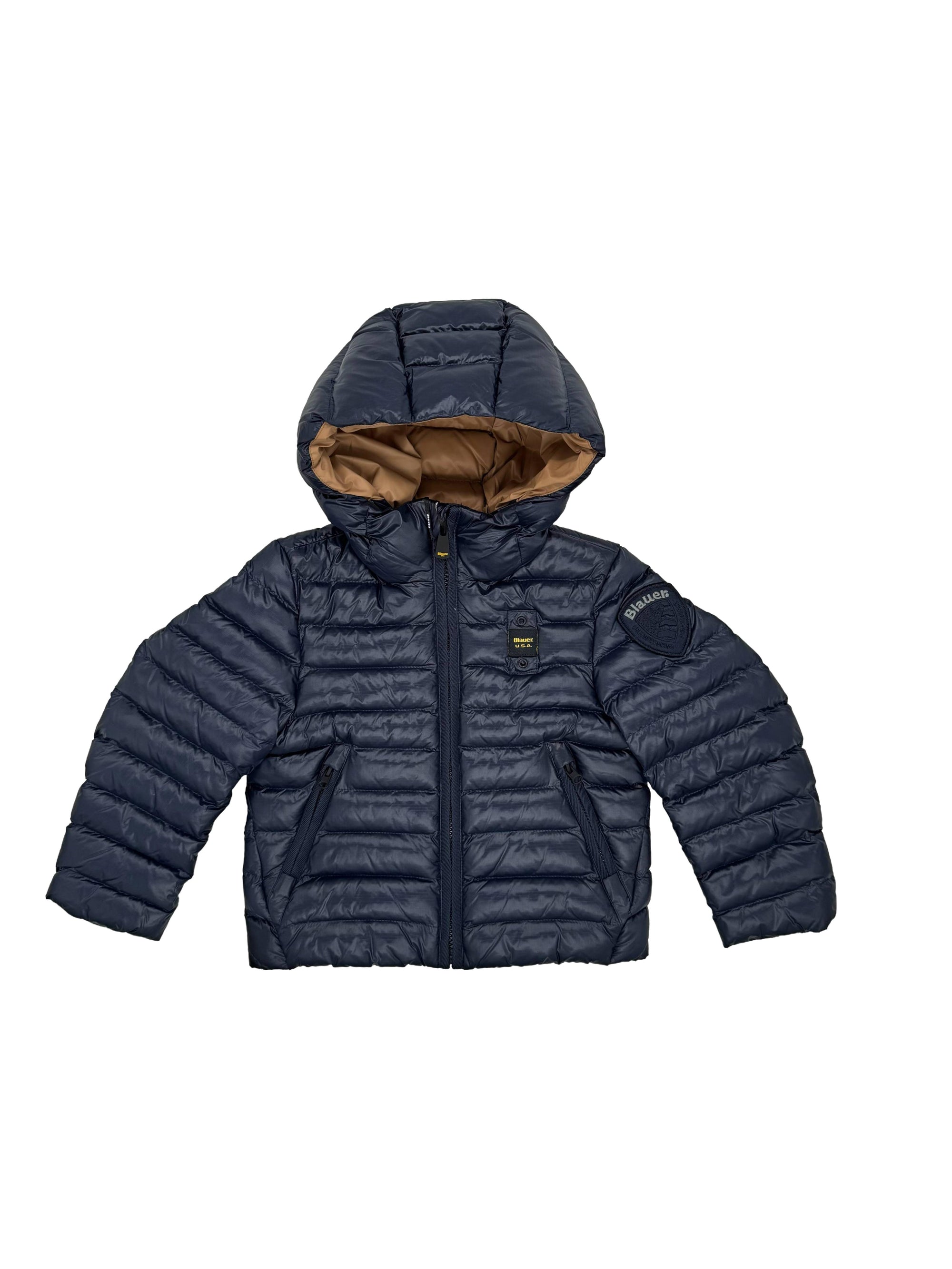 Piumino Adams con cappuccio 25WBLKC02426 888TBA BLAUER 