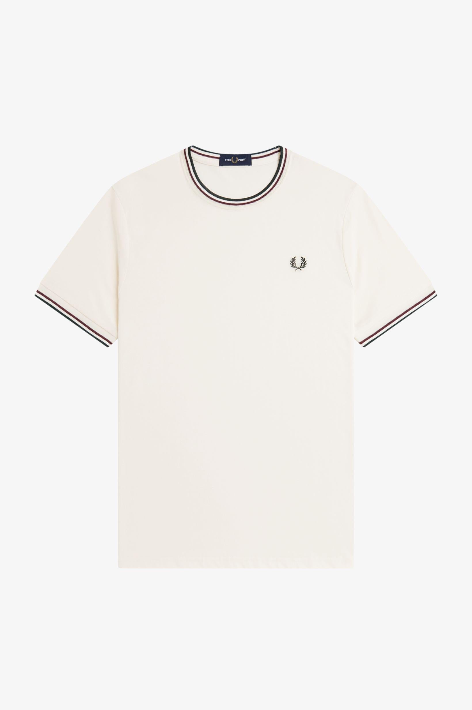 T-shirt con doppia riga M1588V57 84A FRED PERRY 