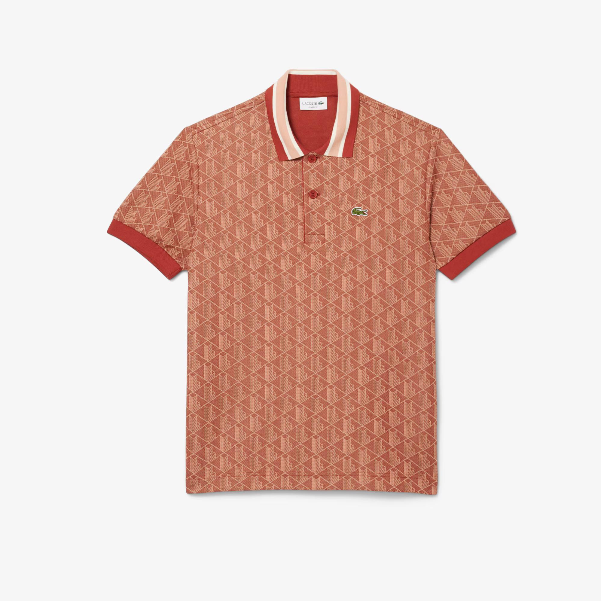 Polo in jacquard con monogramma DH1417 GTI LACOSTE 