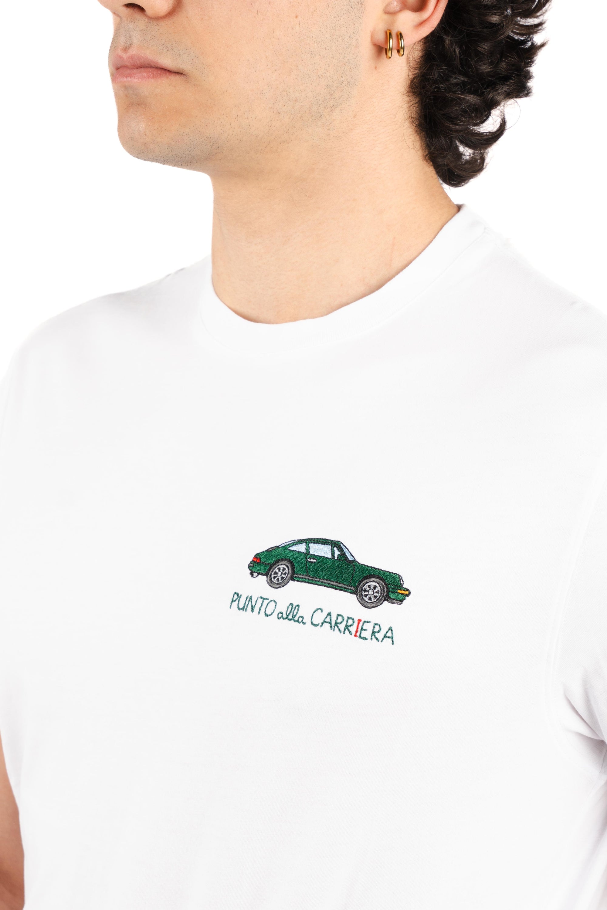 T-shirt Portofino ricamo Punto alla carriera POT0001 00322L MC2 SAINT BARTH 