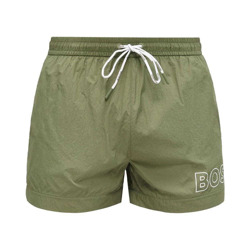 Boxer da mare con logo stampato a contorno 50469280 351 BOSS 