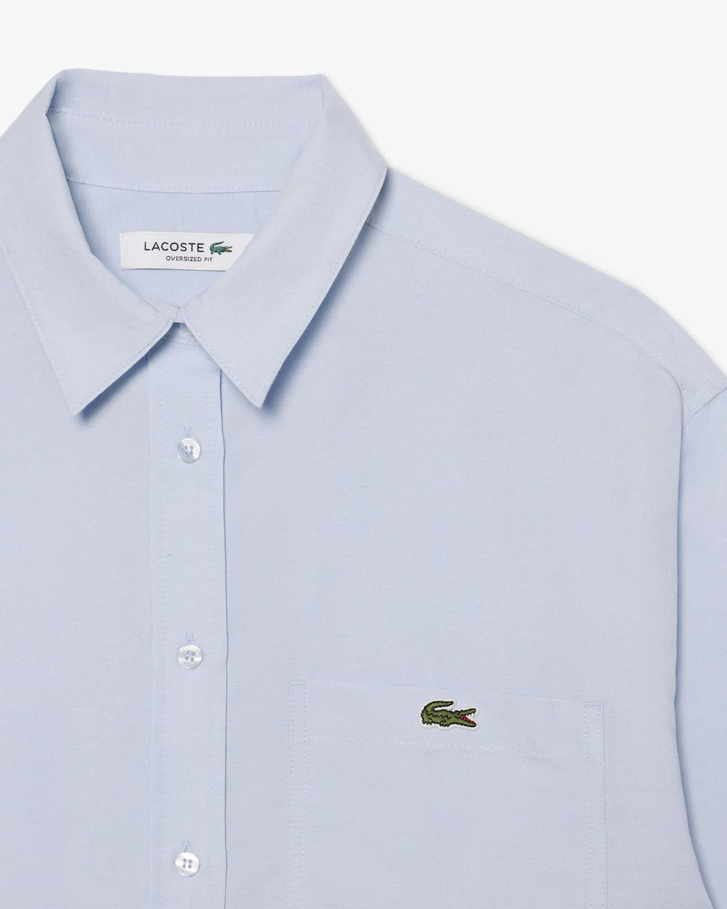 Camicia oversize in misto lino CF1429 J2G LACOSTE 