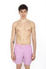 Traveler Swim Short costume boxer rosa con stampa vichy