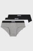 Slip in cotone elasticizzato con elastico in vita con logo in confezione da tre