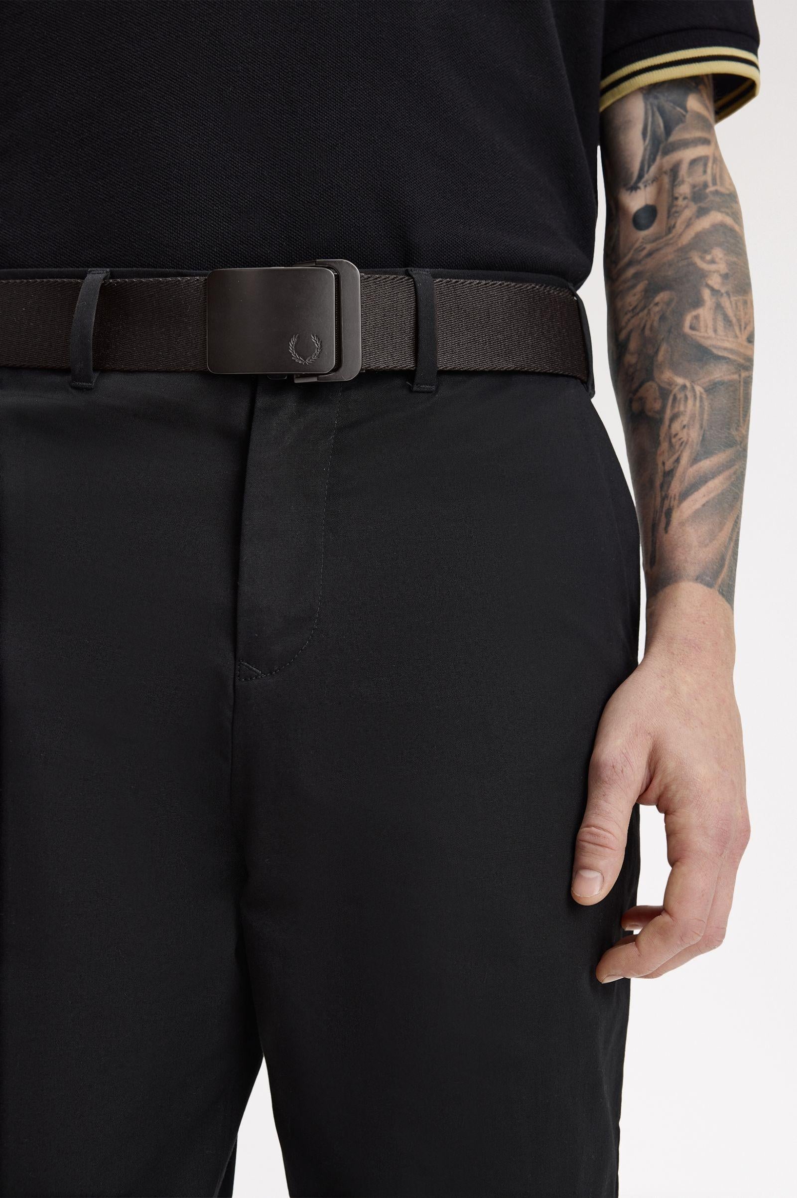 Cintura a fettuccia tinta unita BT224858 102 FRED PERRY ACCESSORIES 