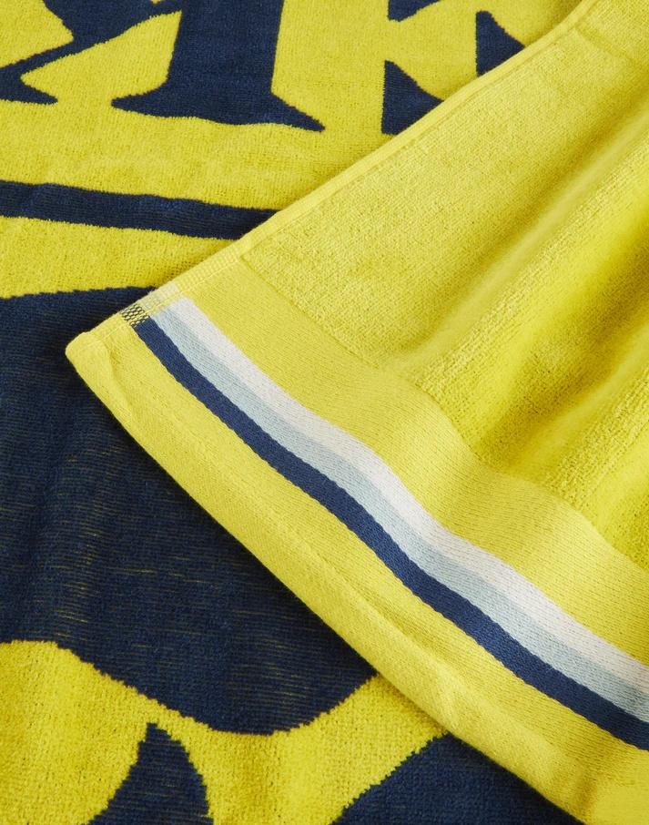 New classic telo mare jacquard con logo giallo AM312ATC1050 23014 SUNDEK 
