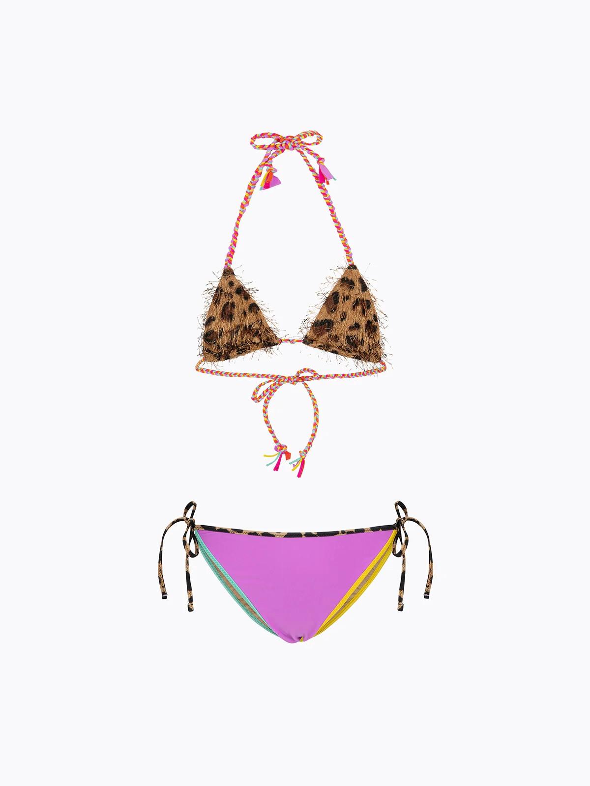 Bikini Bambina F**K Triangolo con Slip Regolabile Fantasia FJ26SG0100X 02 F**K 