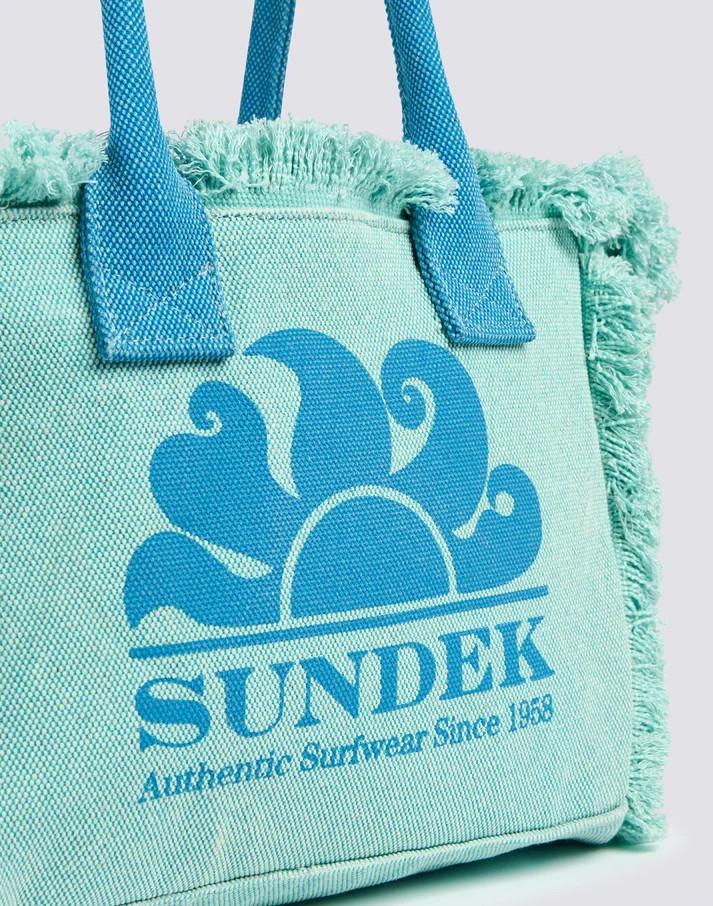 Tote bag regular con effetto stone washed AW909ABCA600 A7301 SUNDEK 