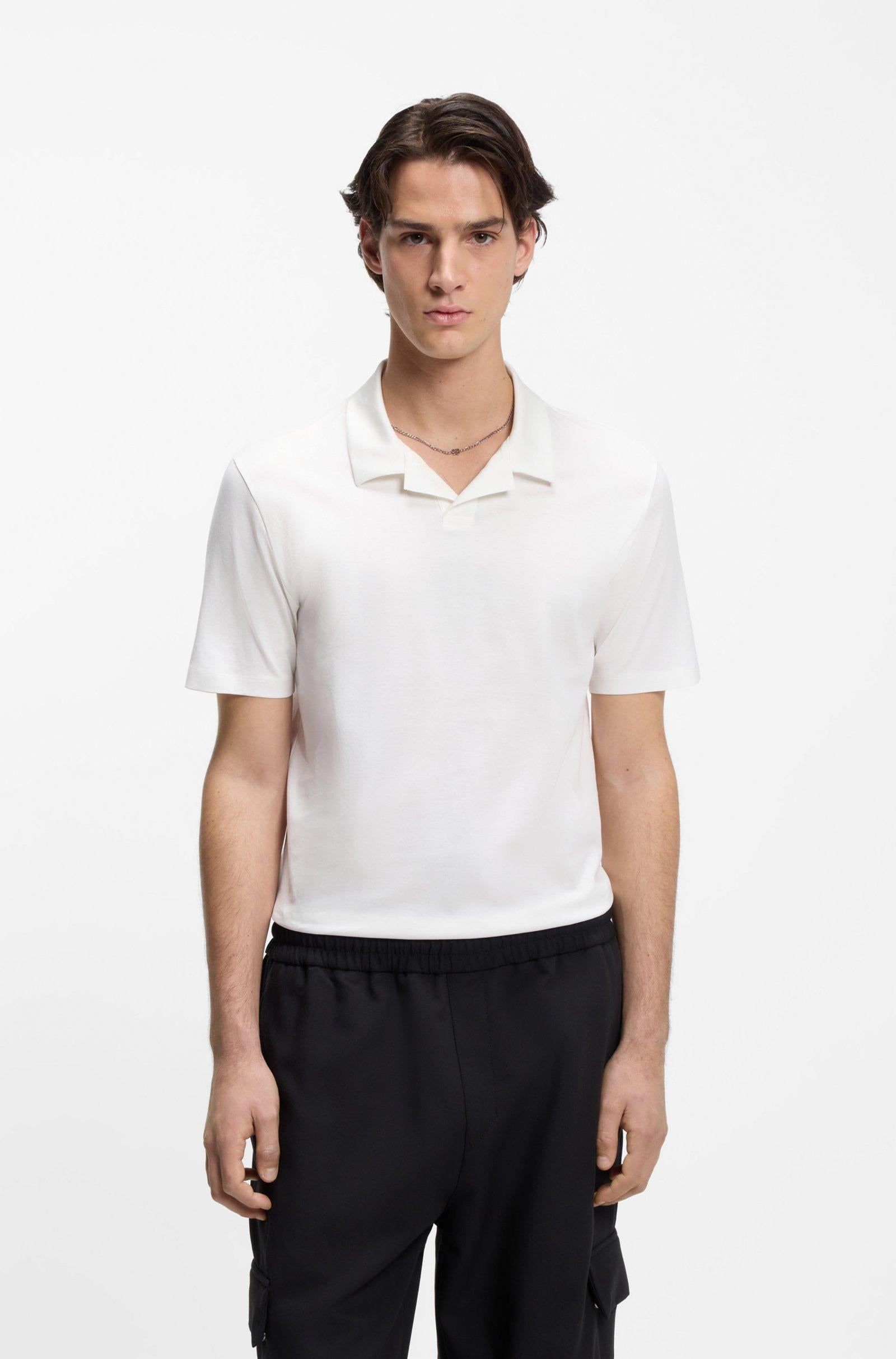 Polo aderente con colletto Johnny 50542961 102 HUGO 