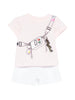 White shorts set