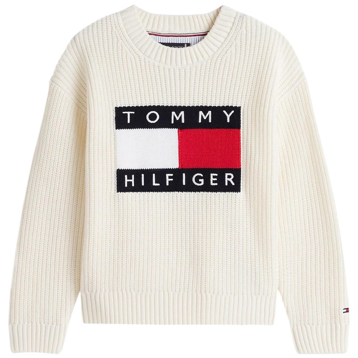 Pullover Heritage in maglia KB0KB10071J YA8 TOMMY HILFIGER 