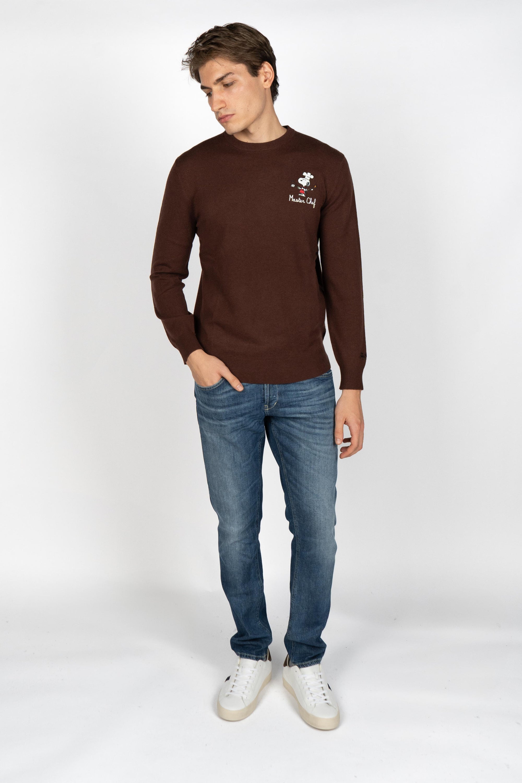 Maglione a girocollo Heron Light con ricamo Master chef HER0024 03102I MC2 SAINT BARTH 