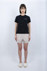 T-shirt Emilie in cotone nero con ricamo