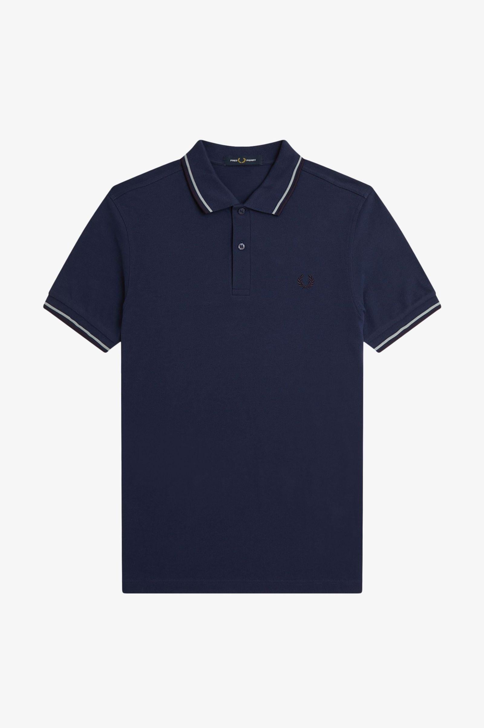 Polo pique&#39; con doppia riga M360054 Y21 FRED PERRY 