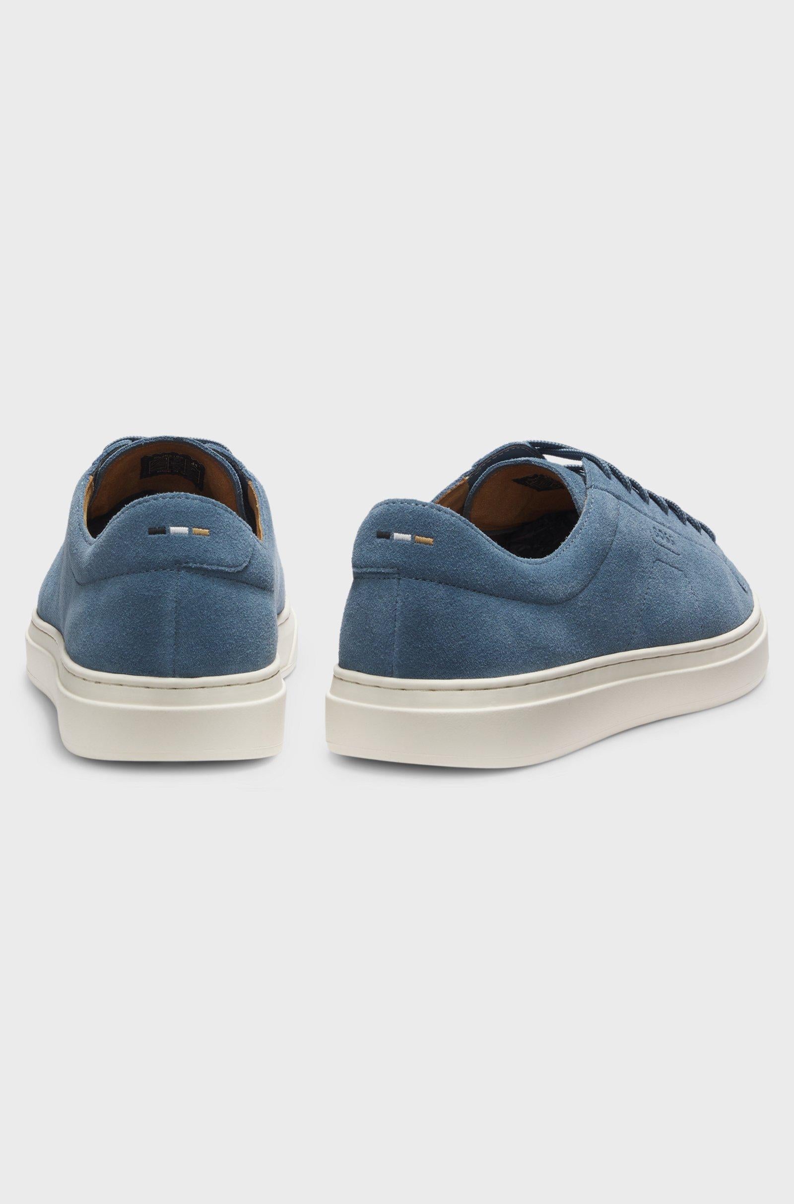 Sneakers in pelle scamosciata con logo goffrato 50563162 460 BOSS SHOES 