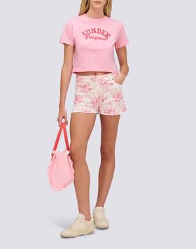 T-shirt cropped W748TEJS000 53201 SUNDEK 