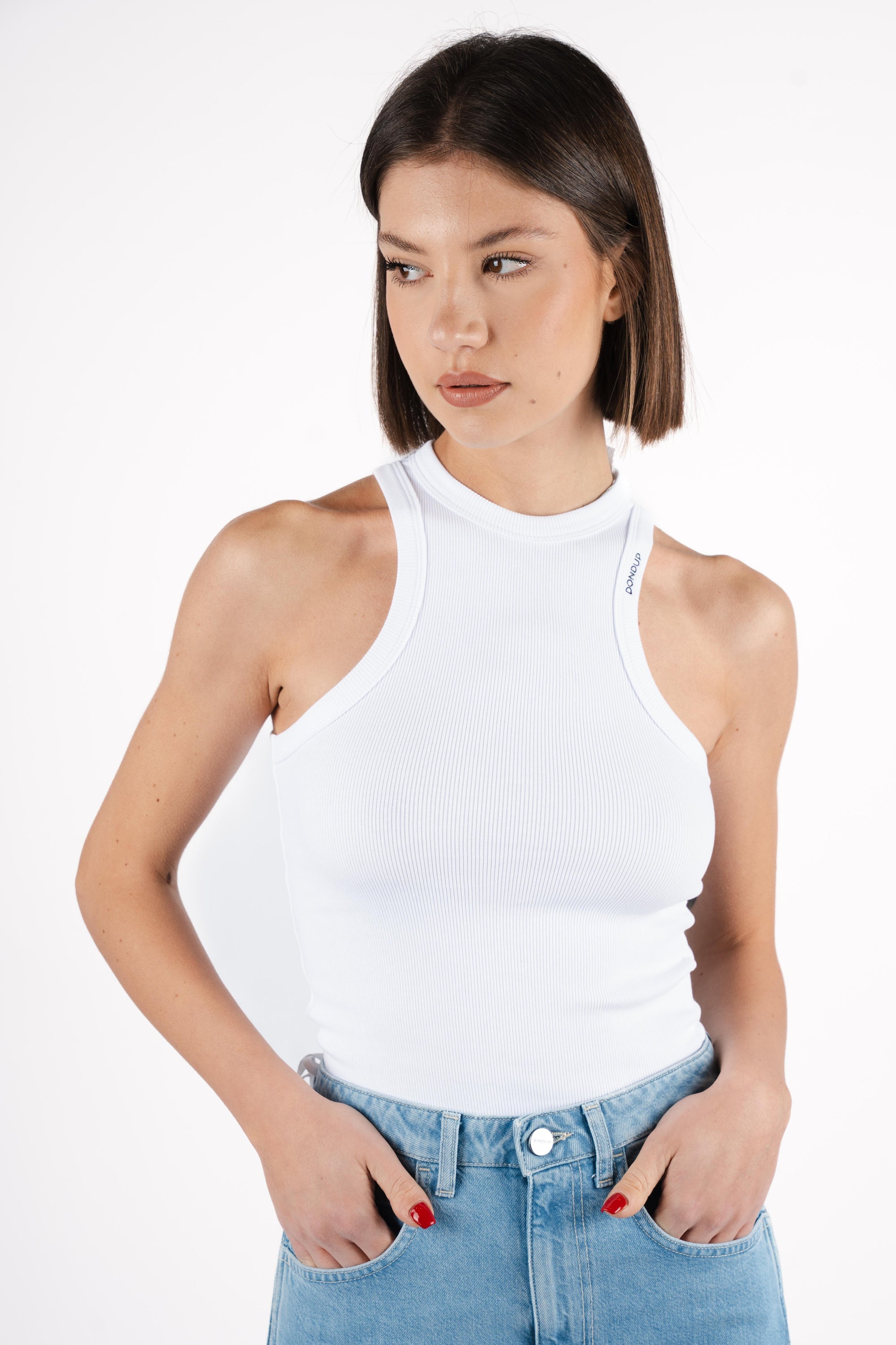 Canotta girocollo slim DS071JS0314DXXX 000 DONDUP 