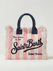 Borsa tote Vanity in cotone a righe