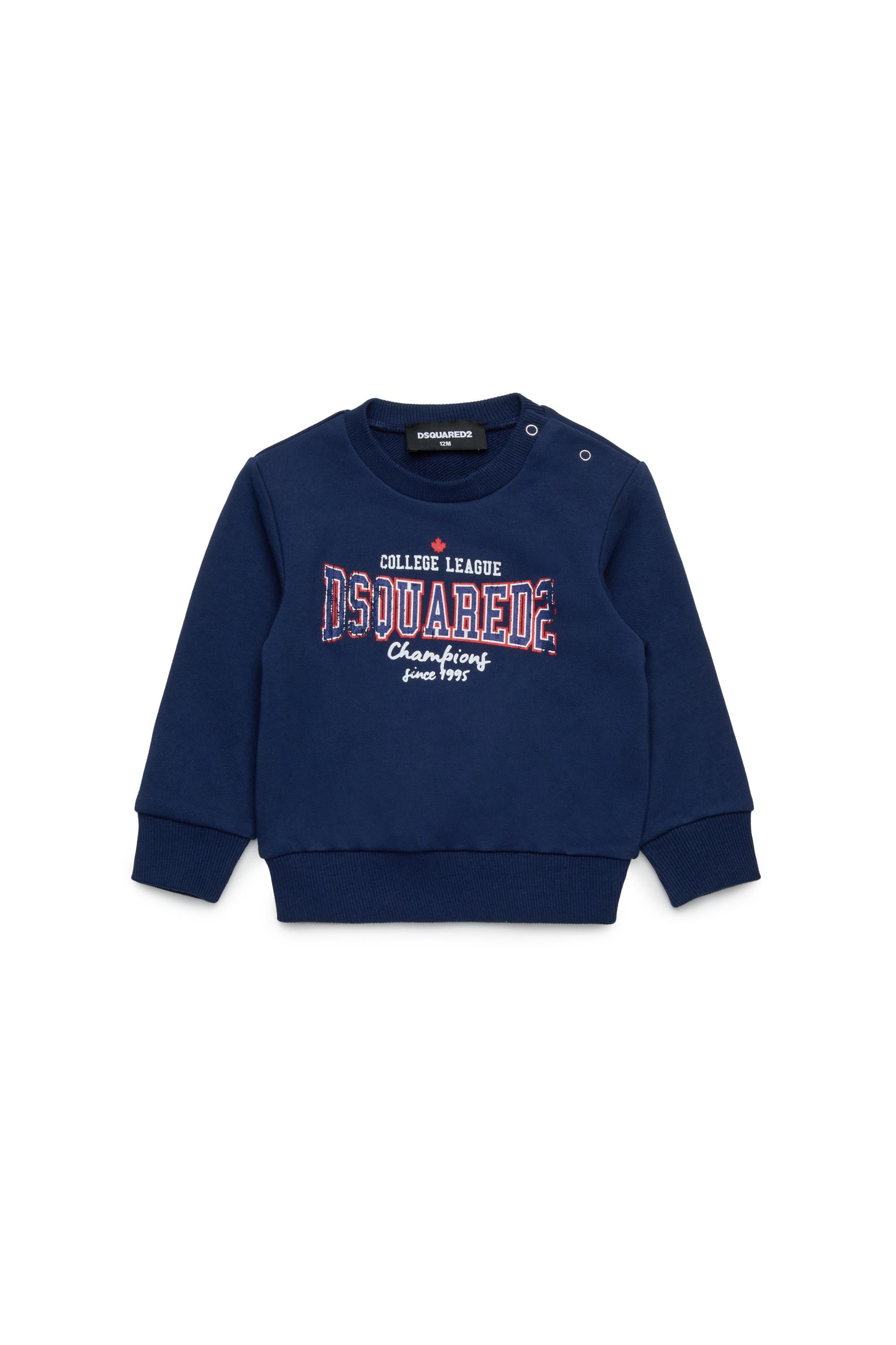 D2Kids Newborn College Sweatshirt Blue DQ2861D0ACC DQ880 DSQUARED2 