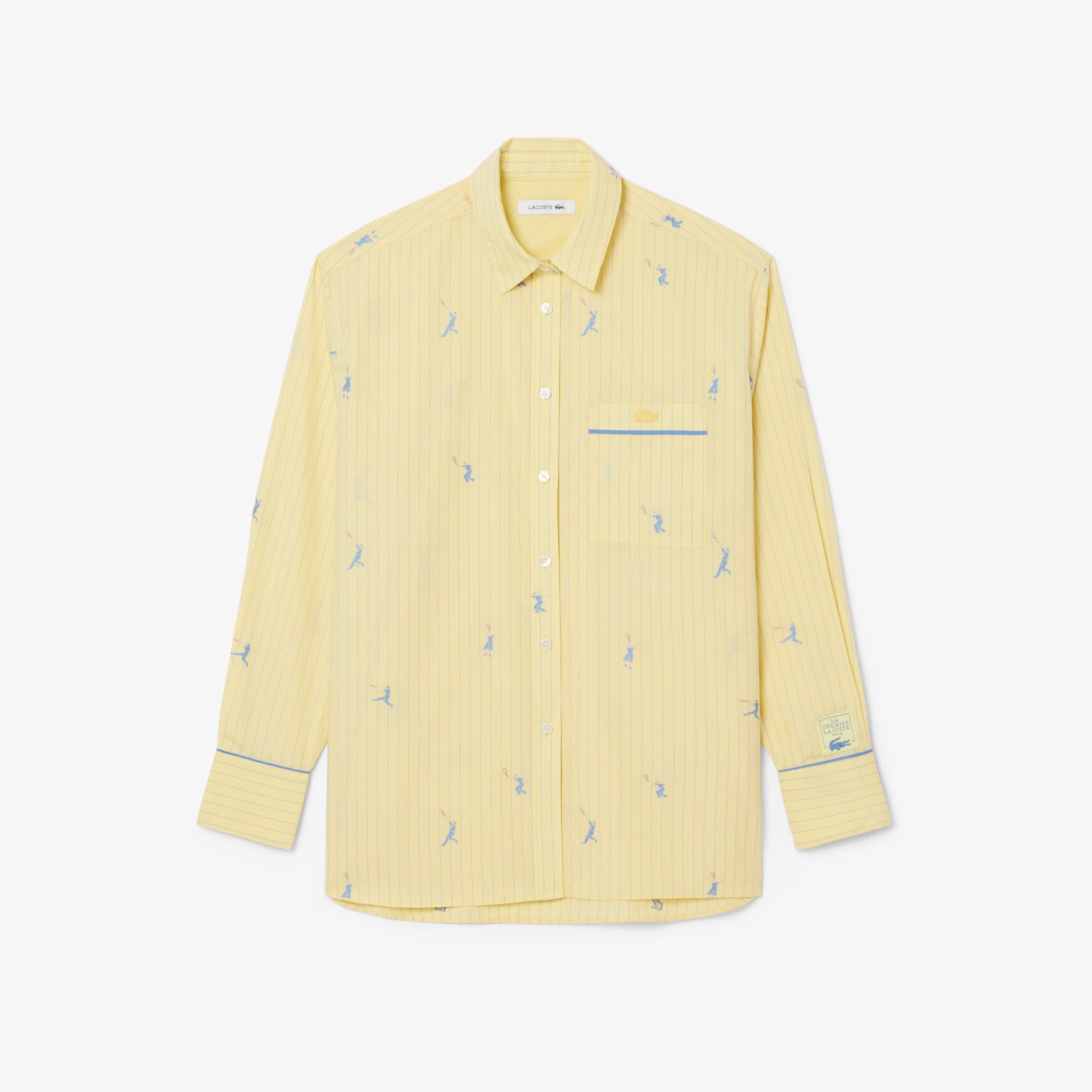 Camicia oversize con motivi jacquard CF0586 2IA LACOSTE 