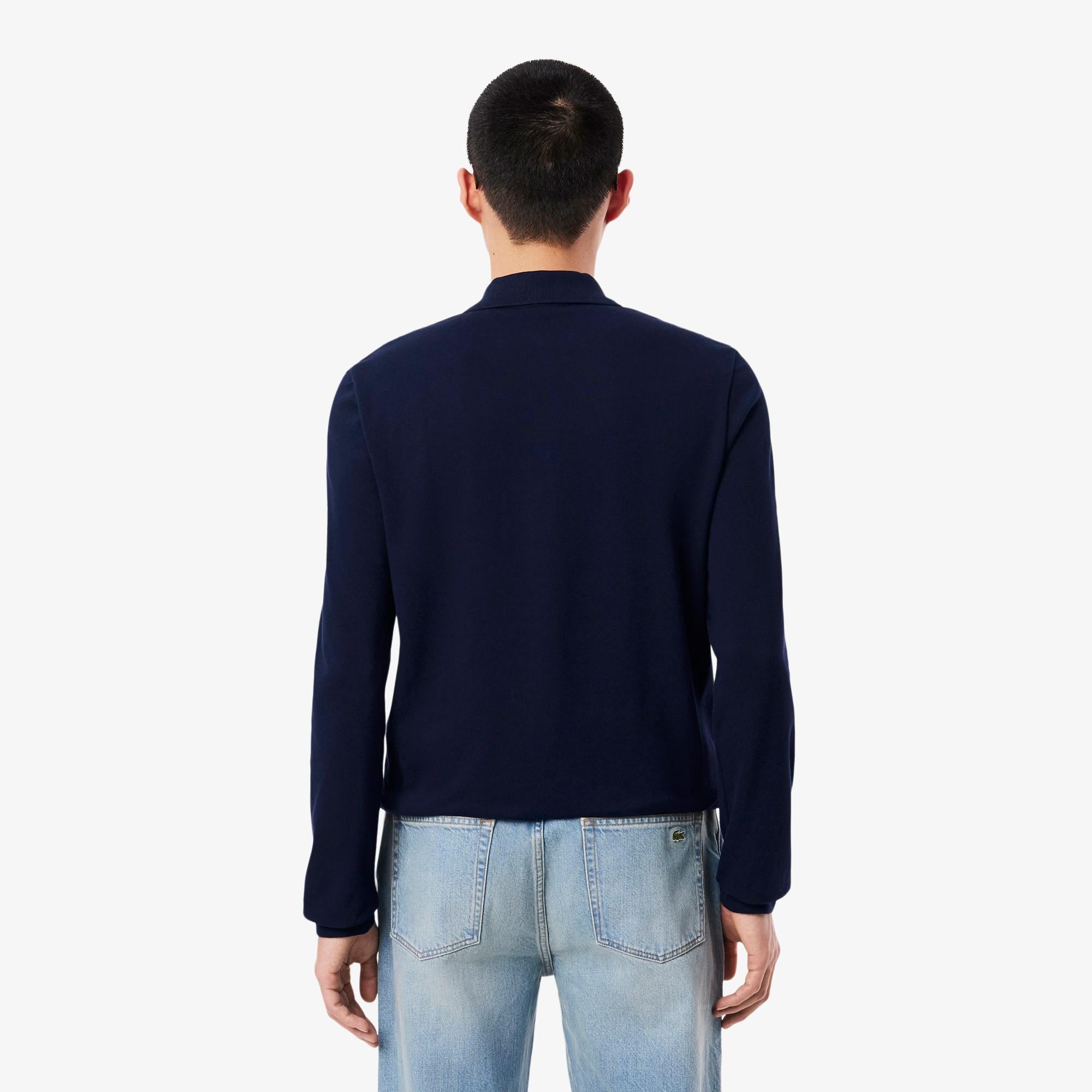 Polo a maniche lunghe in piquet di cotone L1312 166 LACOSTE 
