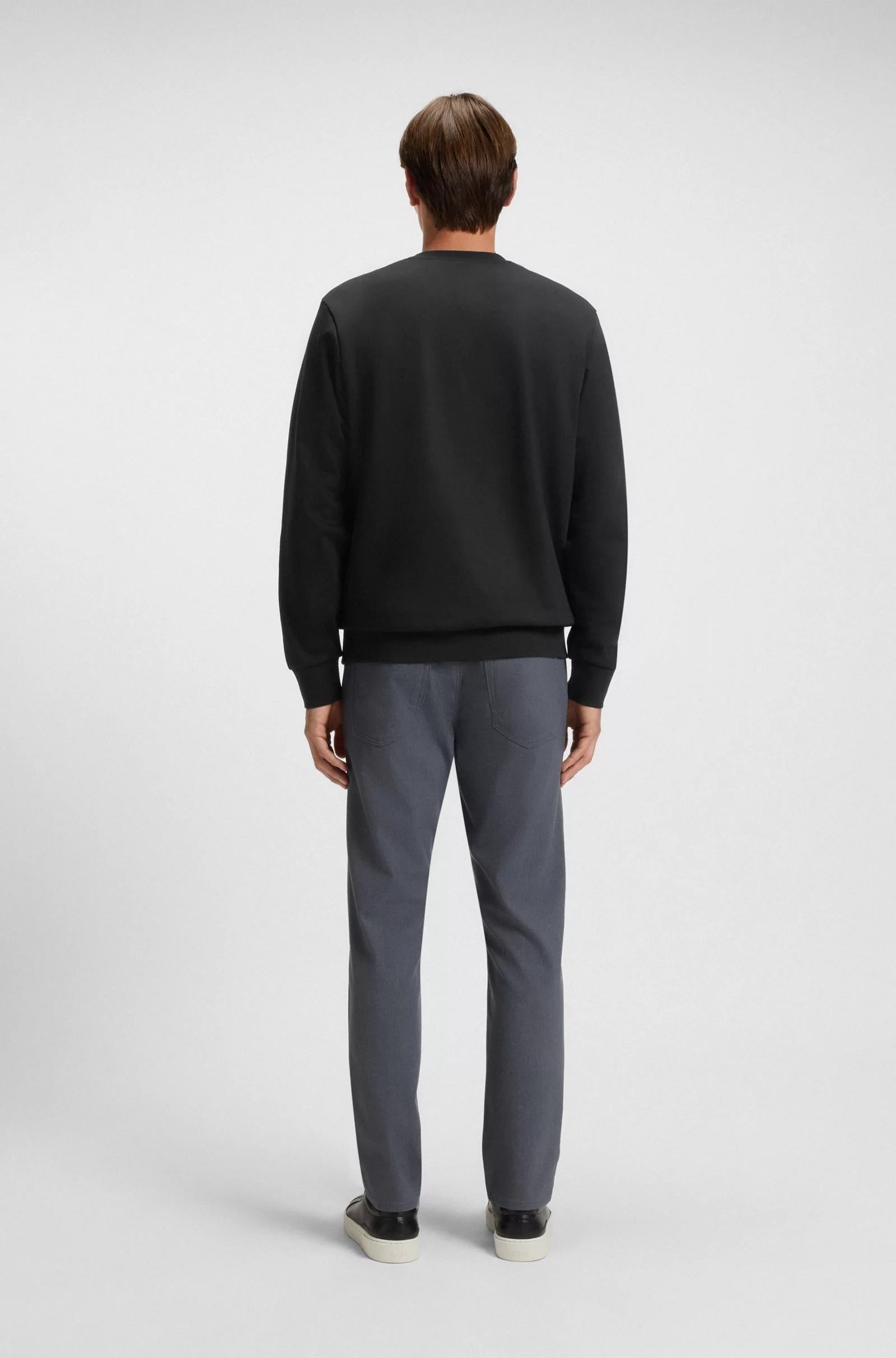 Felpa relaxed fit in spugna di cotone con logo script 50531310 001 BOSS 