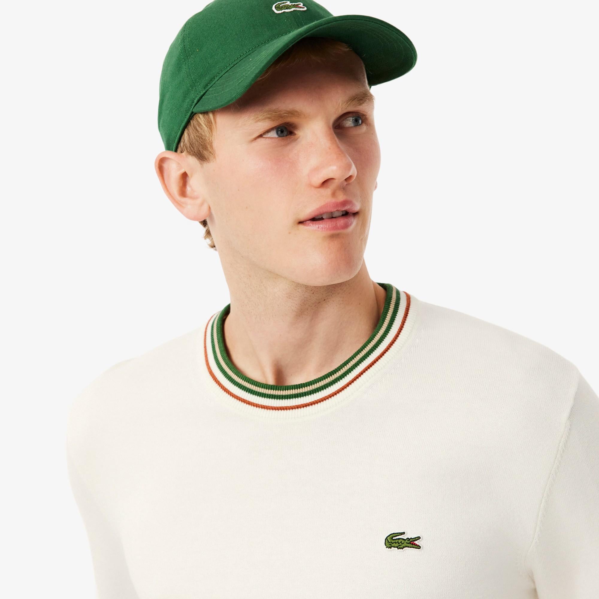 Maglione in jersey di cotone a righe AH5158 X0N LACOSTE 