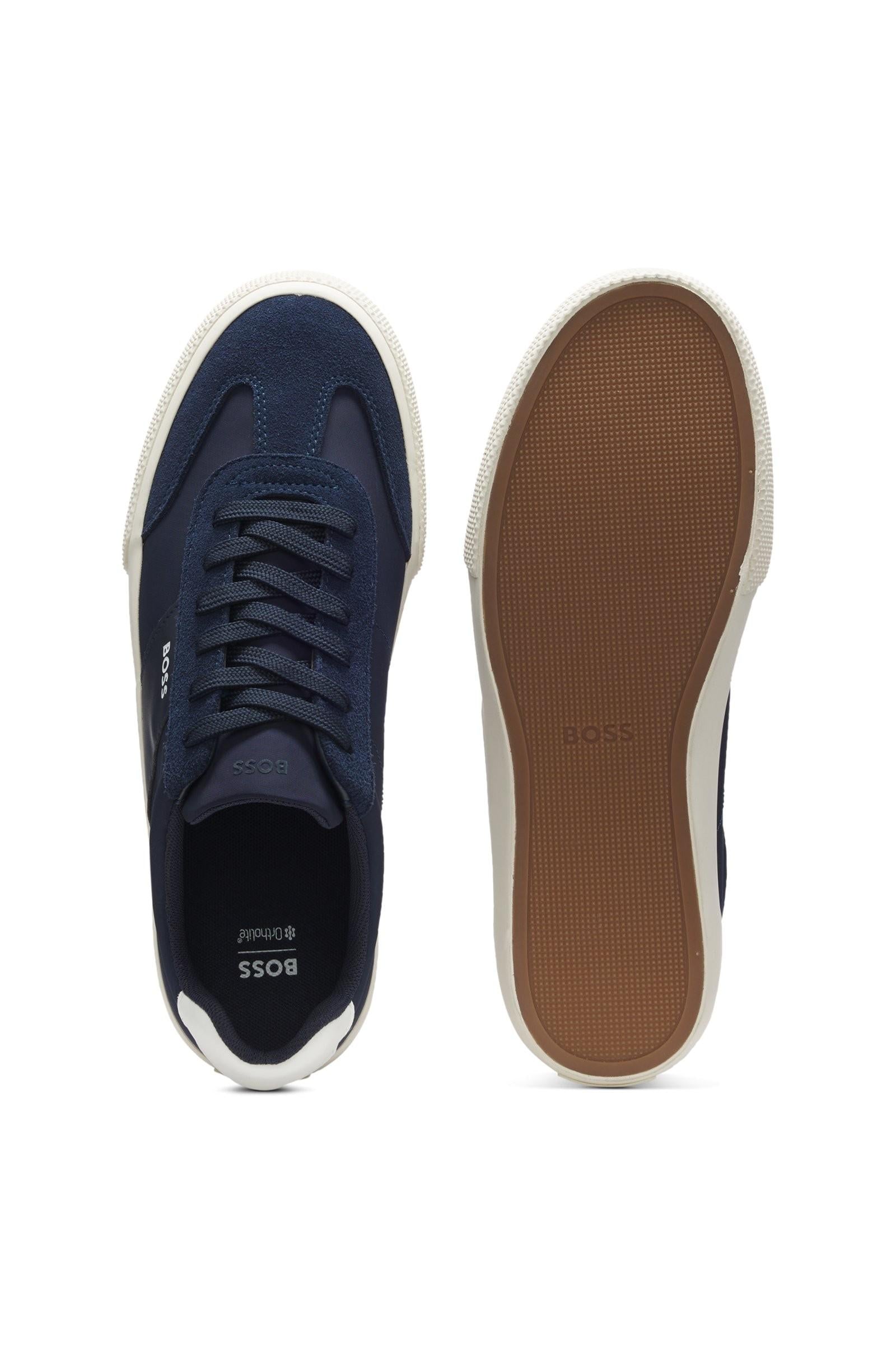 Sneakers con inserti in pelle scamosciata 50563847 401 BOSS SHOES 