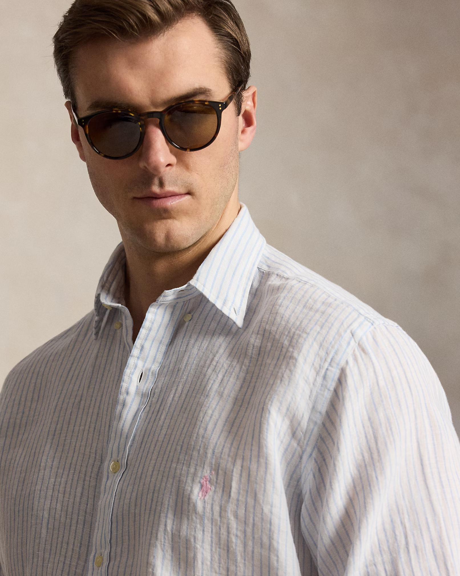 Camicia in lino a righe 710B15594 004 POLO RALPH LAUREN 