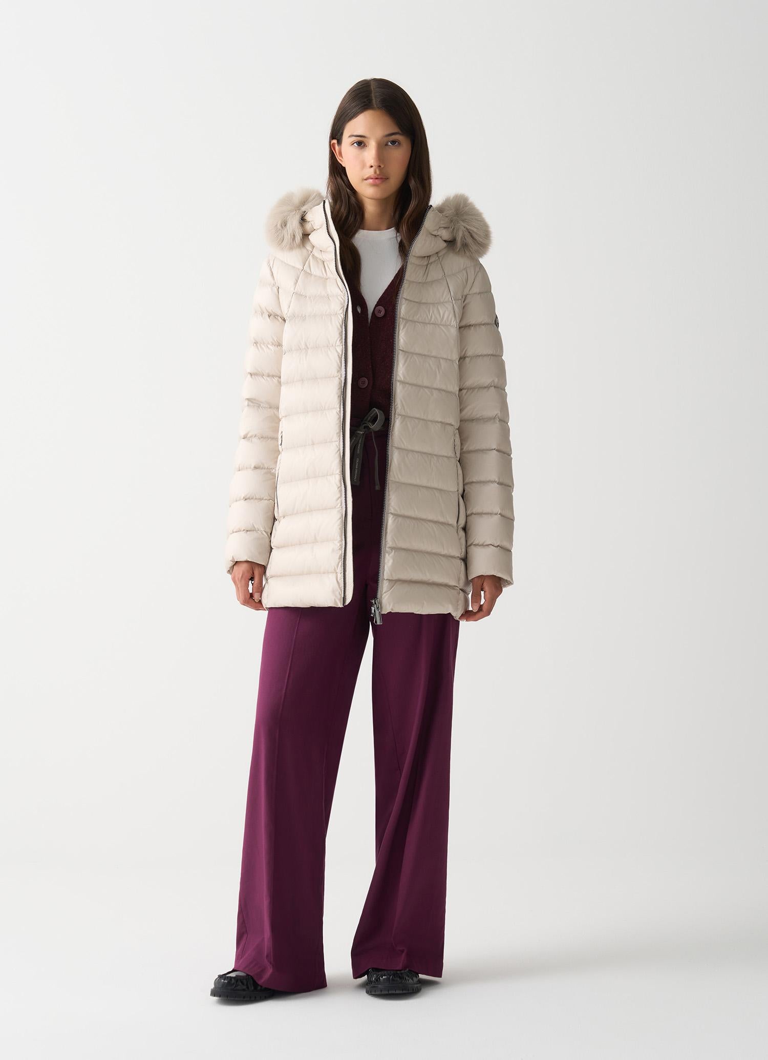 Piumino a trapezio con pelliccia 2233E2YO 16 COLMAR 