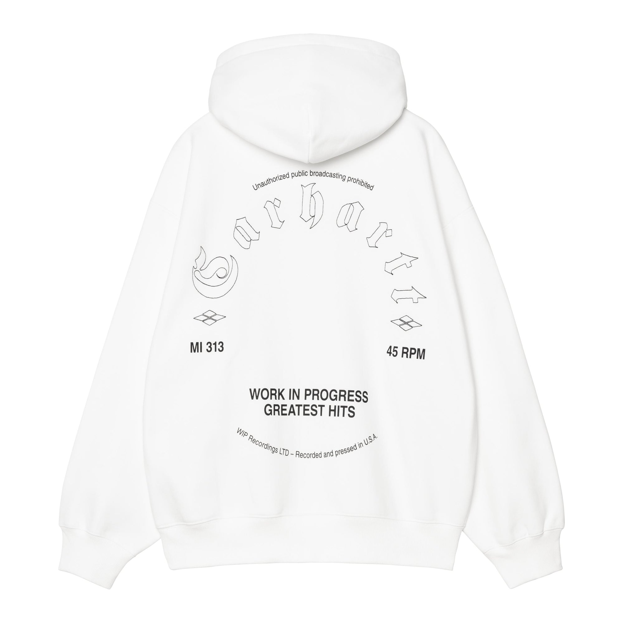 Hooded Greatest Hits Sweat bianco I034416 00AXX CARHARTT WIP 
