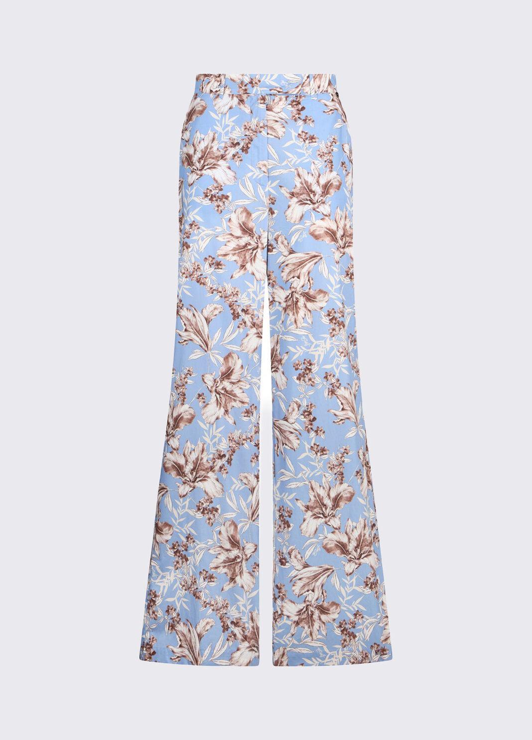 Pantaloni palazzo in popeline WA6441T4853 P9502 LIU JO WHITE1 