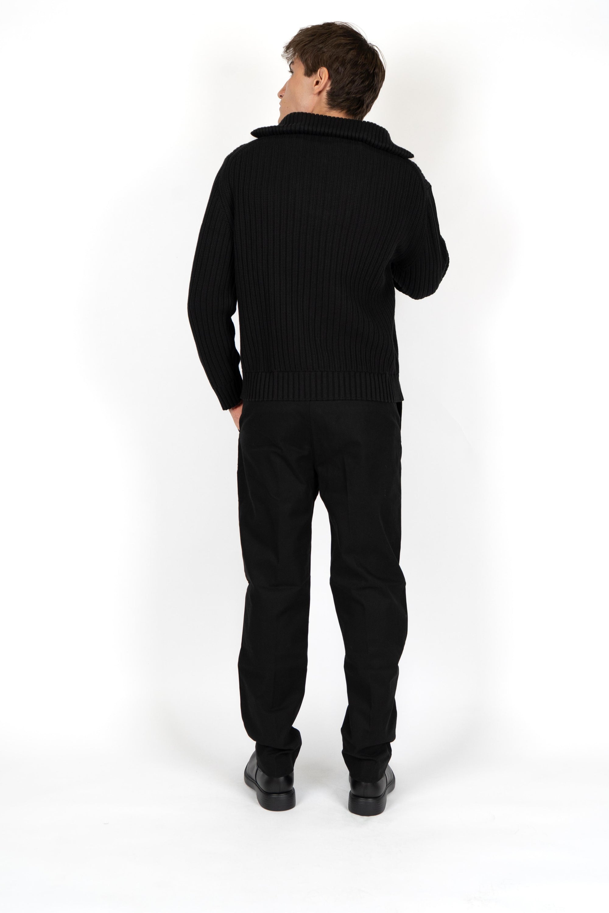 Maglione con colletto e zip 50547002 001 HUGO 