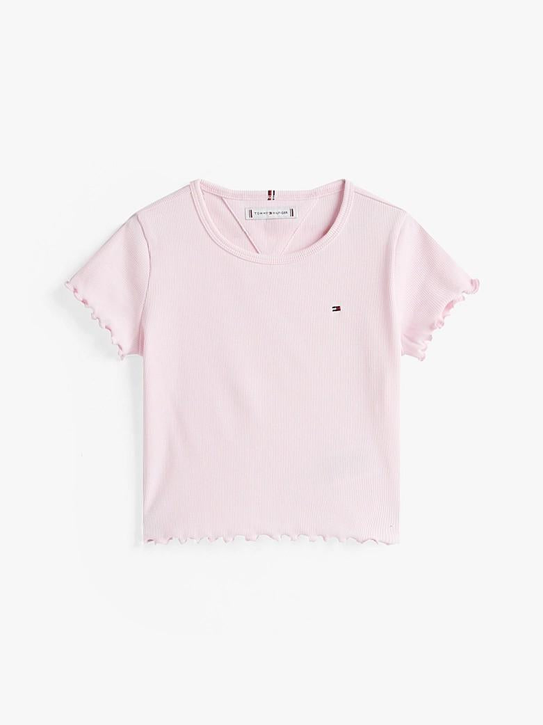 T-shirt Essential slim fit a coste con ruches KG0KG08590J TOG TOMMY HILFIGER 
