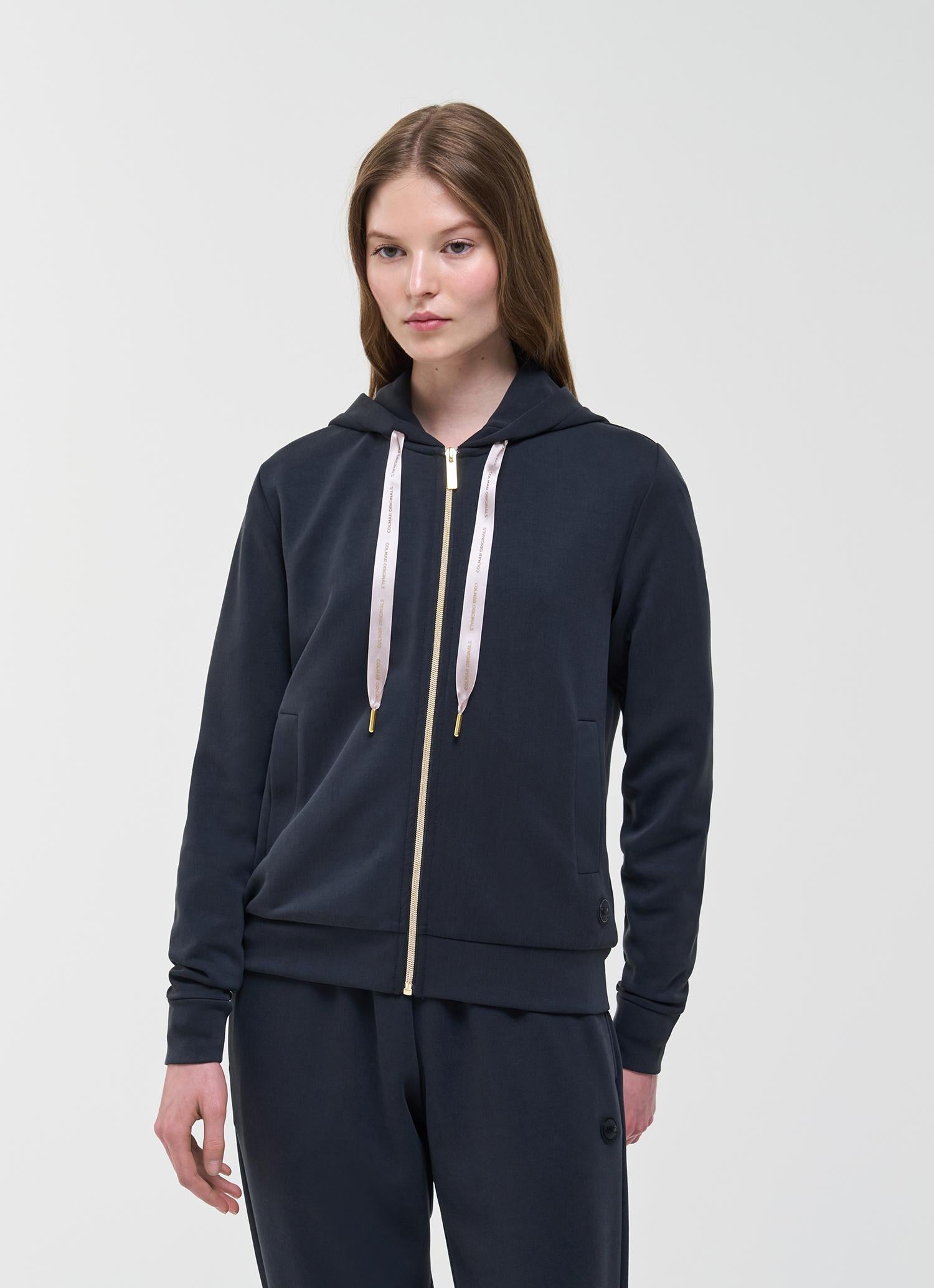 Felpa full zip in cotone modal 92101YH 99 COLMAR 
