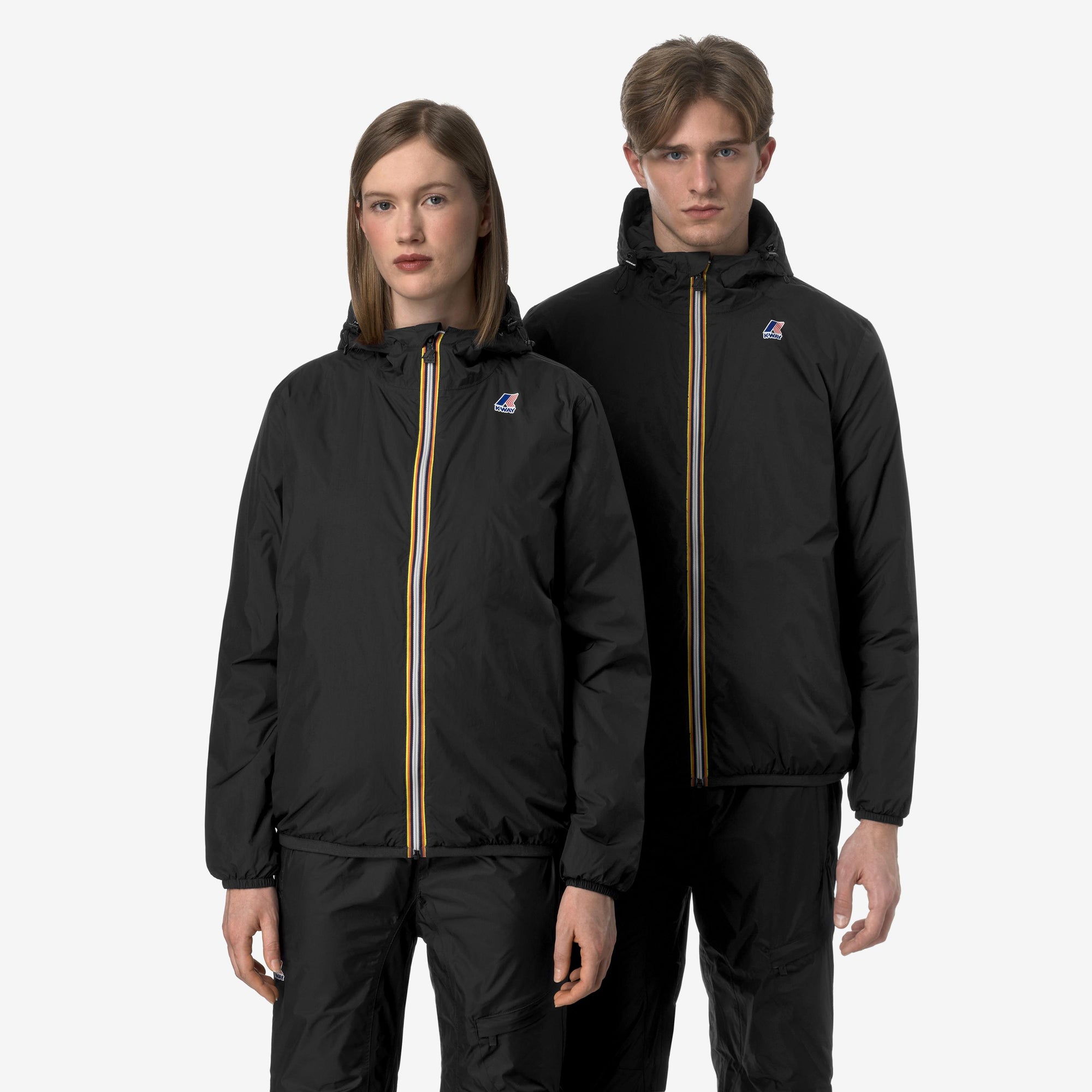 Giacca media calda unisex nero con materiali riciclati K61273W USY K-WAY 