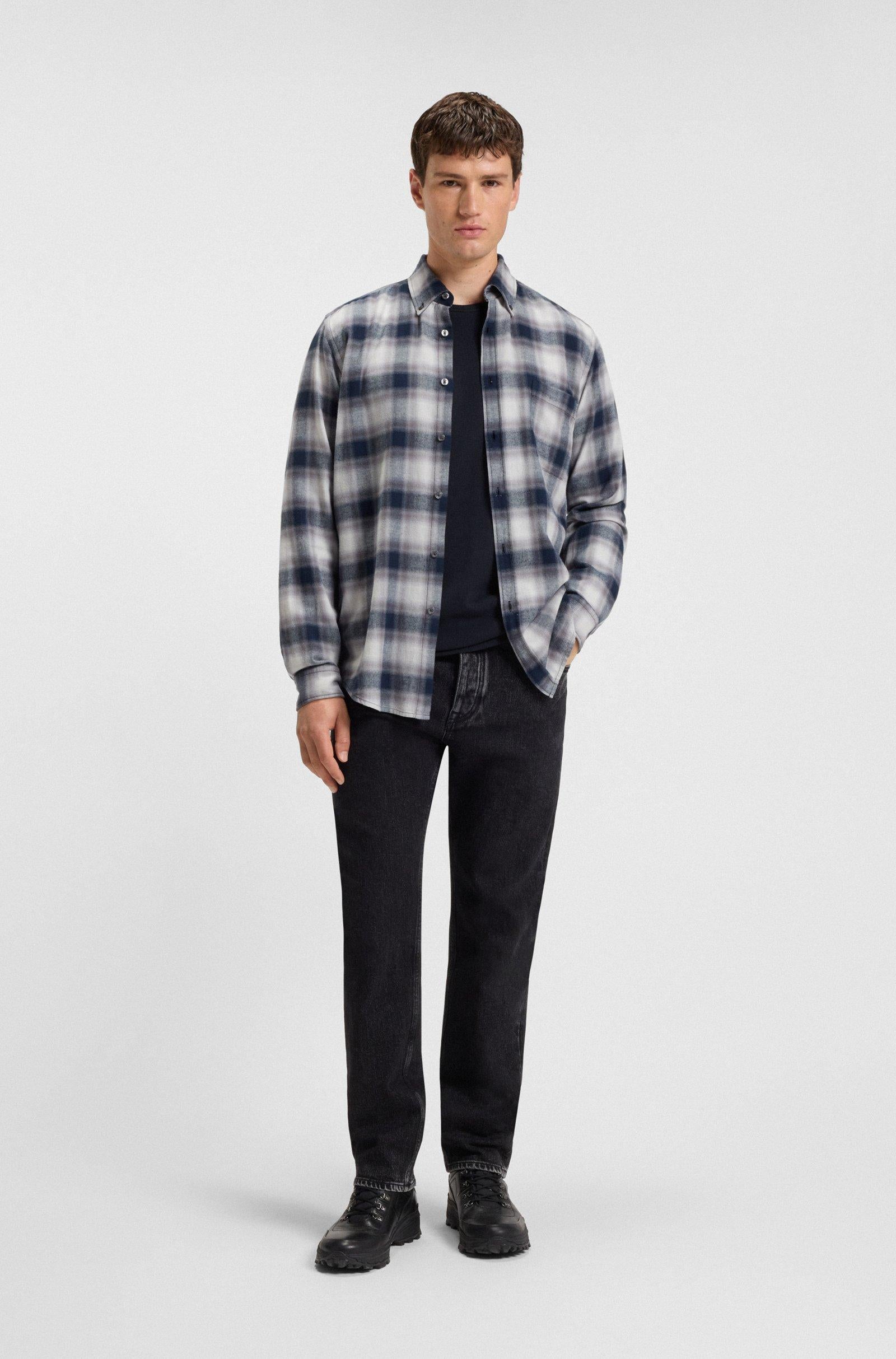 T-shirt in misto cotone con lavorazione a nido d'ape 50520725 404 BOSS 