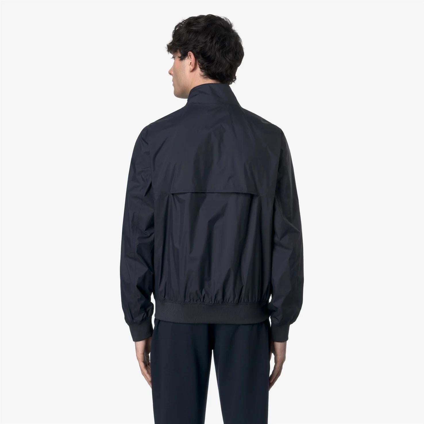Bomber corto reversibile da uomo blu scuro per condizioni meteorologiche variabili K6123PW B0S K-WAY 