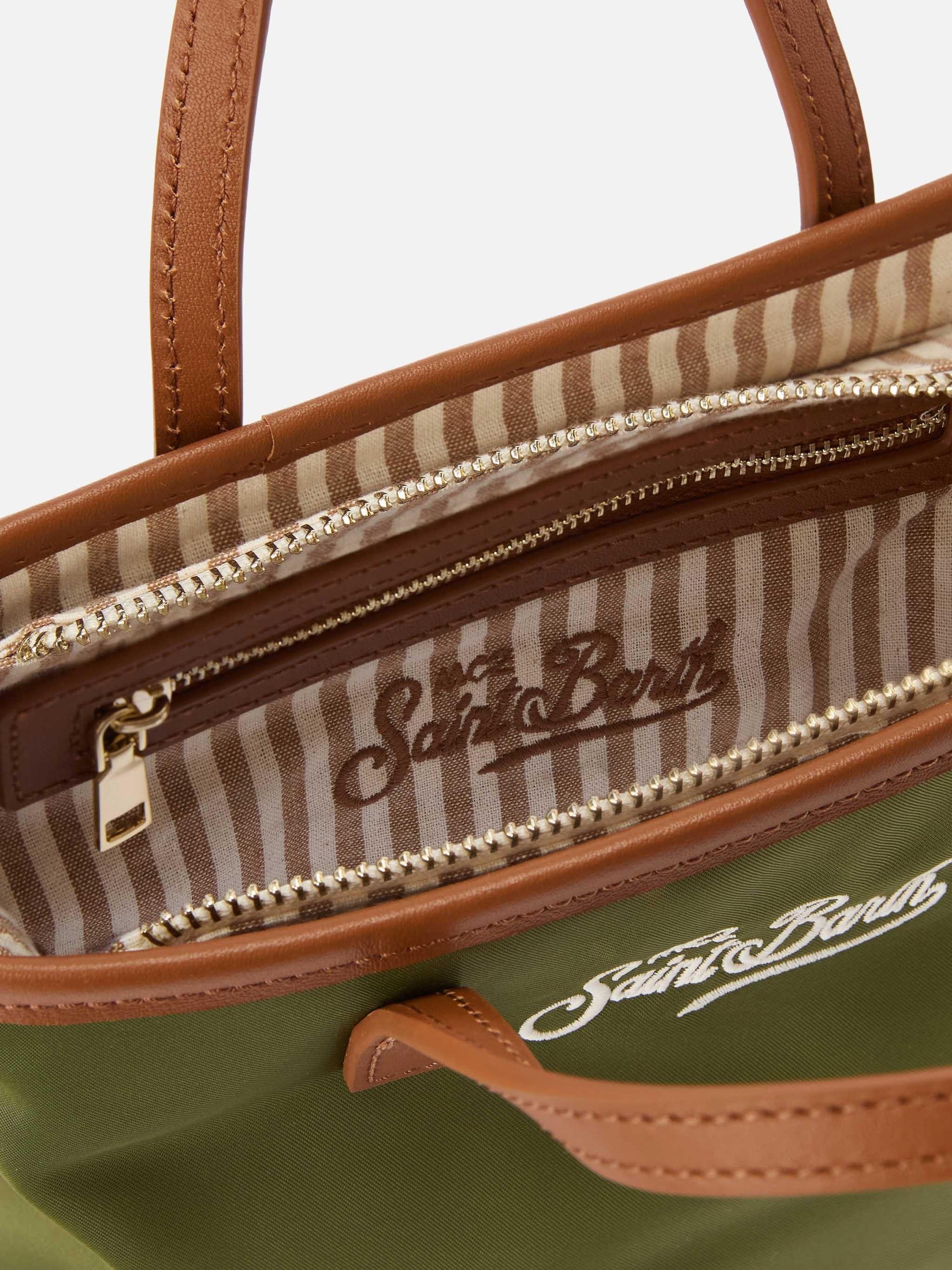 Borsa City mini in nylon verde militare CB0005 00219L MC2 SAINT BARTH 