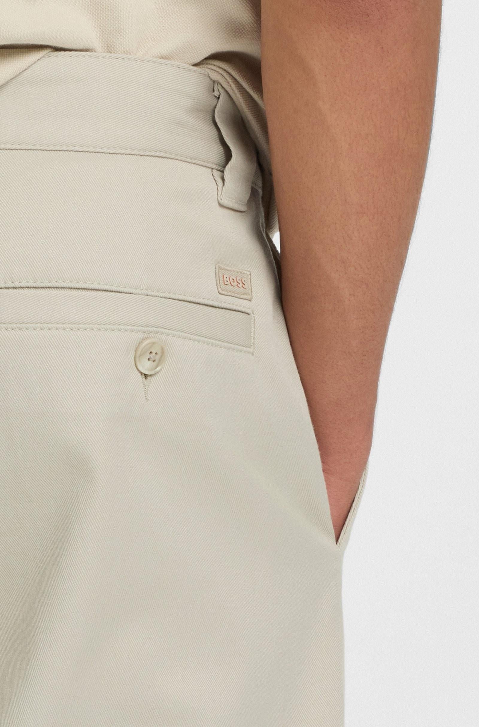 Pantaloni straight fit in twill di misto cotone 50545304 271 BOSS 