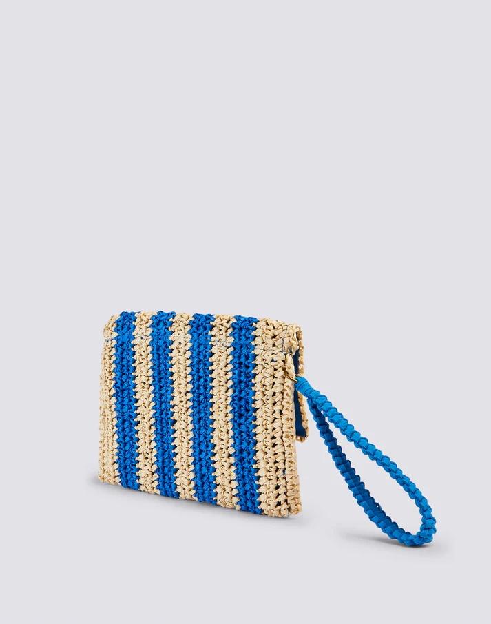 Izumi mini borsa con logo ricamato blu AW742ABPA100 00100 SUNDEK 