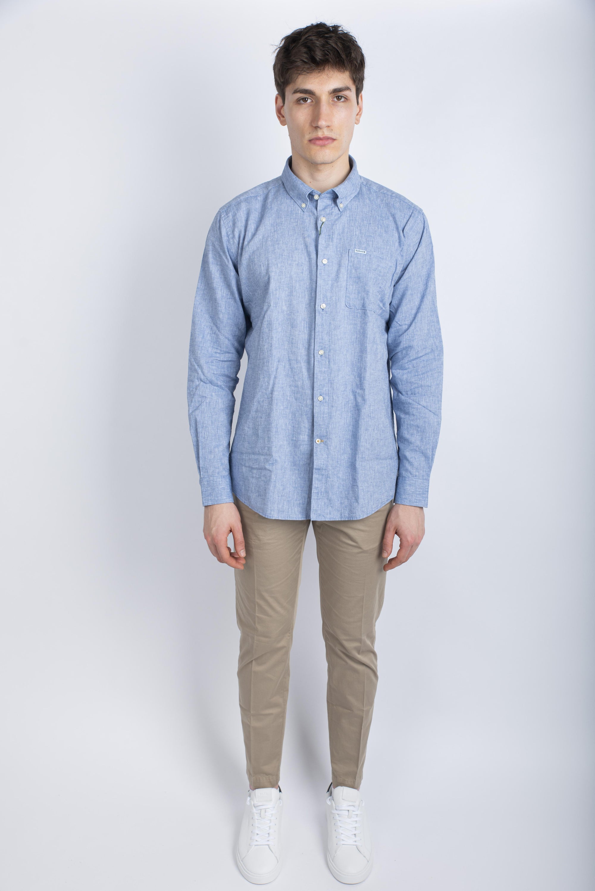 Camicia sartoriale Nelson blu Barbour MSH5090 BL33 BARBOUR 