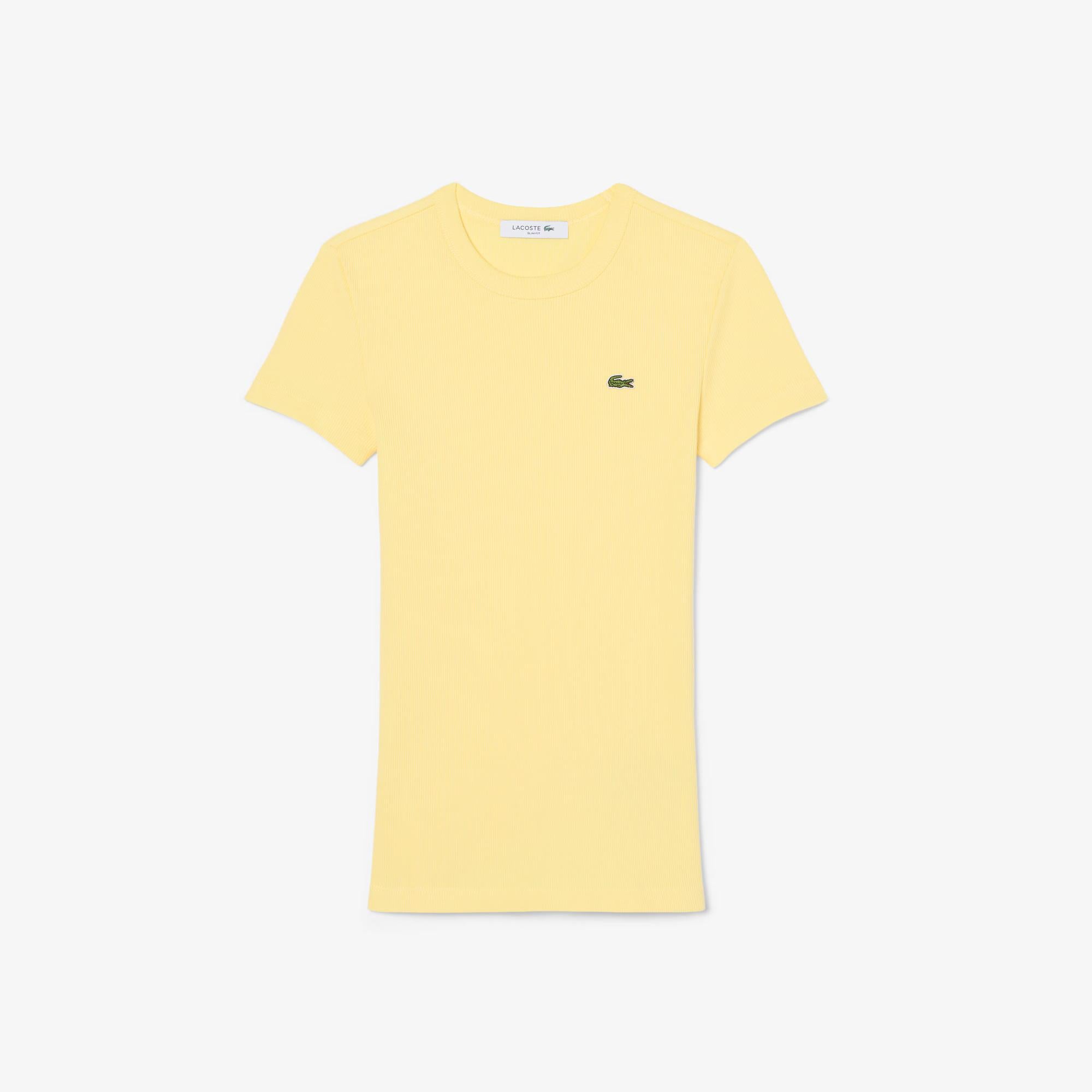 T-shirt in cotone a costine slim fit TF5538 107 LACOSTE 