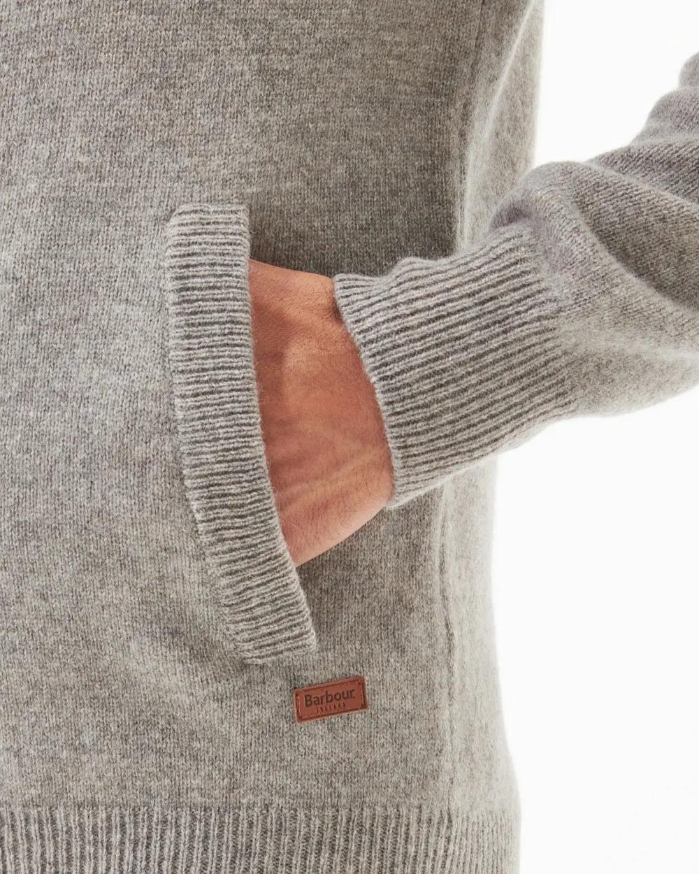 Maglione con zip Patch MKN0731 ST16 BARBOUR 