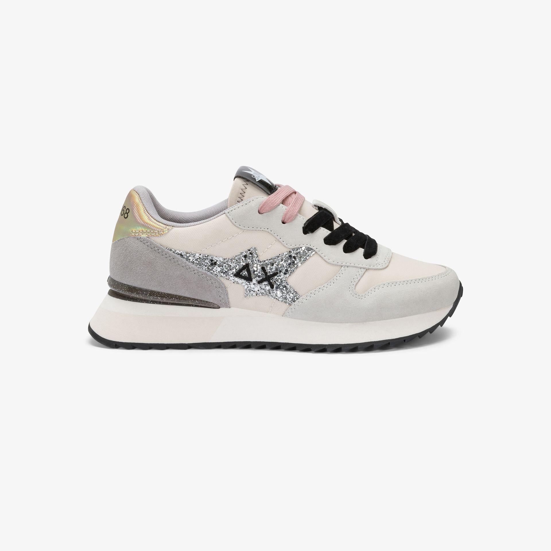 Sneaker Stargirl Glitter in nylon e suede Z45217 31 SUN68 SHOES 