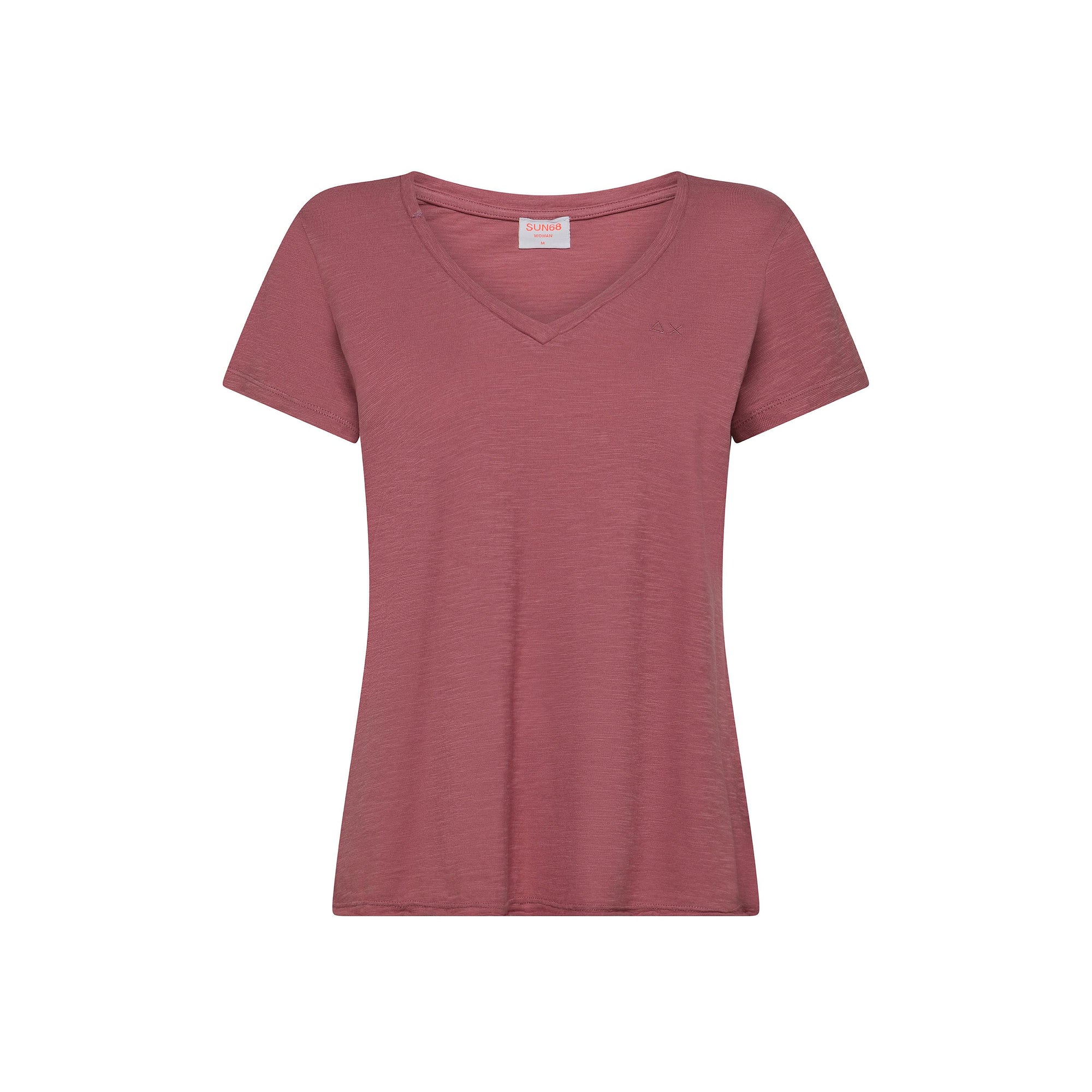 T-shirt con scollo a V in cotone T35240 57 SUN68 