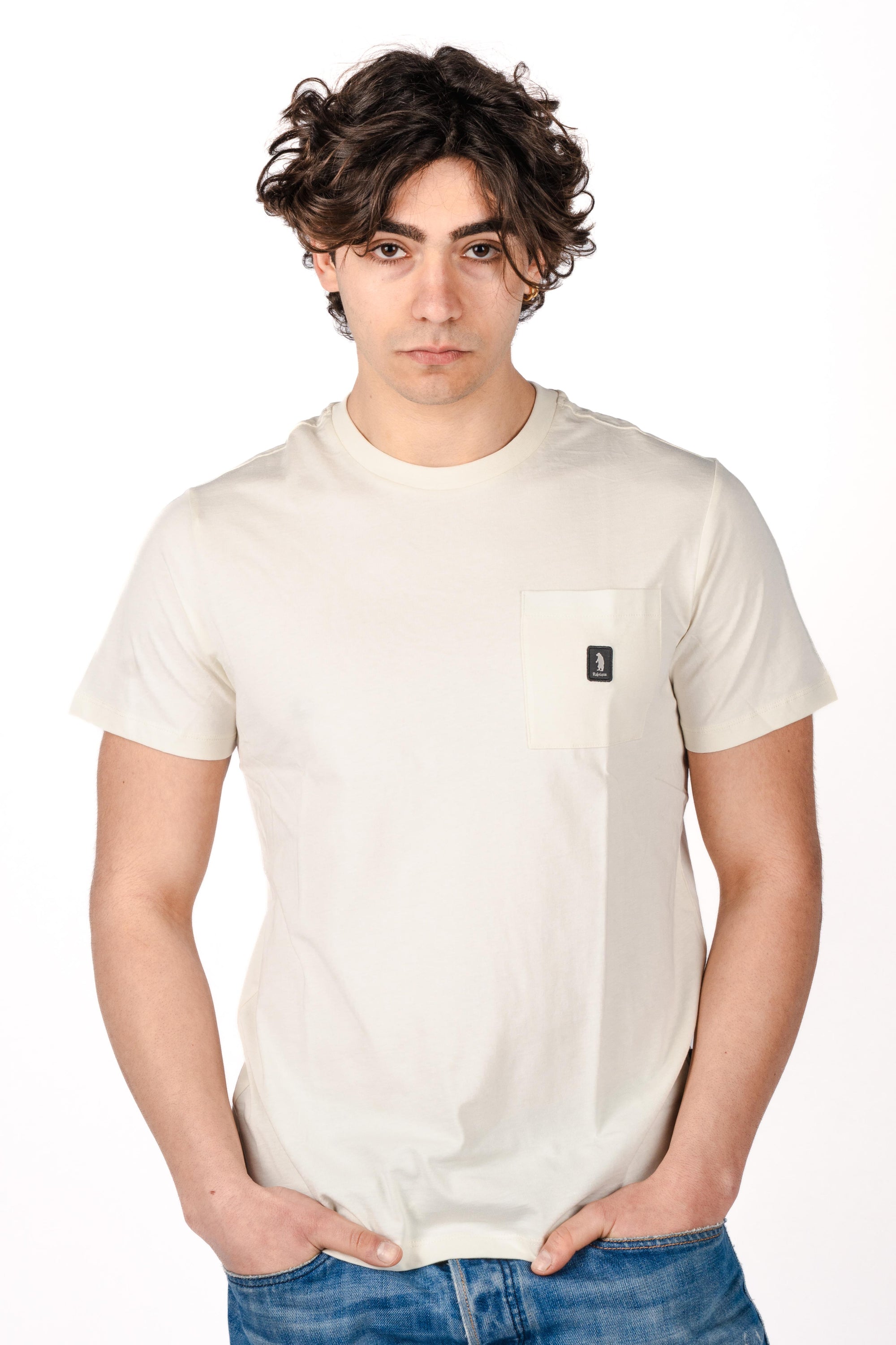 T-shirt icon pocket R4528M261 BONE REFRIGUE 